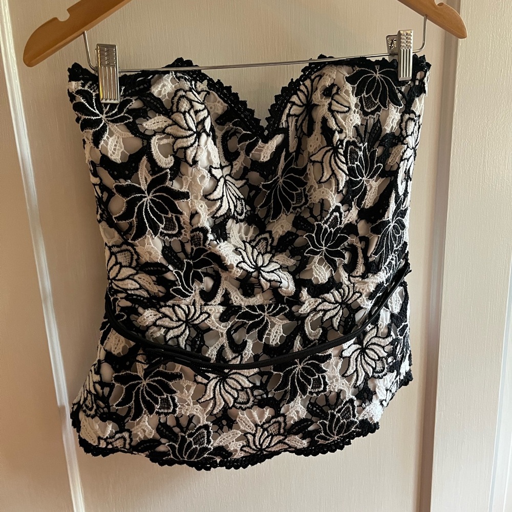 White House Black Market Floral Bustier